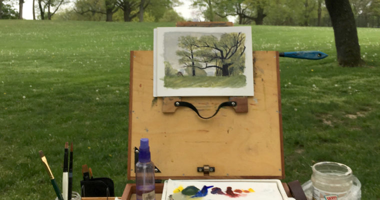 Past workshop: Plein Air Painting in Gouache, Sept. 14 & 21, 2019 (DCAD)