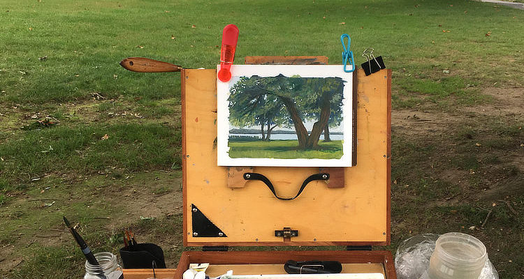 Past Workshop: Plein Air Painting in Gouache (Jester Artspace),  June 1 and June 8, 2019