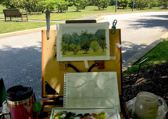 Past Workshop: <span>Fall Plein Air Painting in Gouache, 2 afternoon workshop – Jester Artspace, Oct 19 and 26, 2024</span>