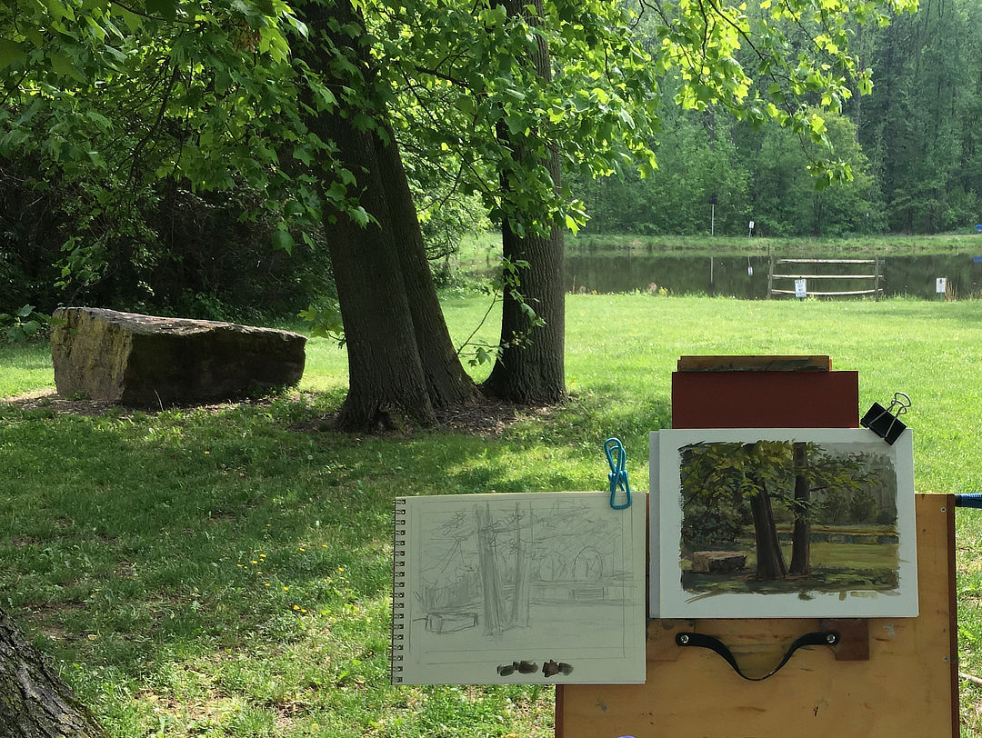 Past workshop: Plein Air Painting with Water Mixable Oil – June 3