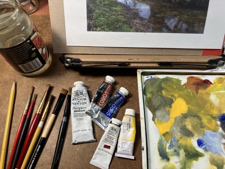 Past Class: Landscape Painting from Photographs with Gouache, May 1- June 5, 2024