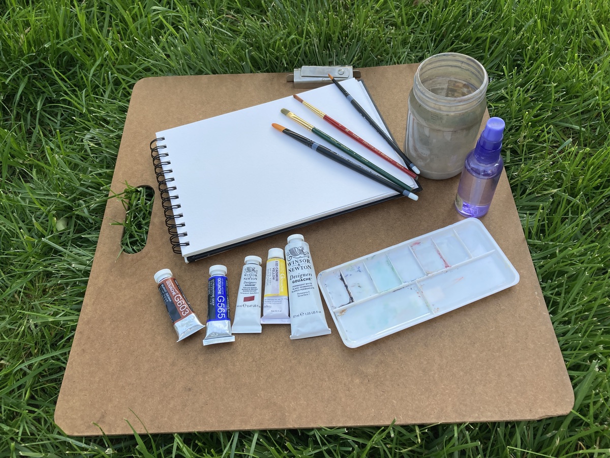 Past Class: Plein Air Painting in Gouache – 6 week class in PA, June 19 – July 24, 2024