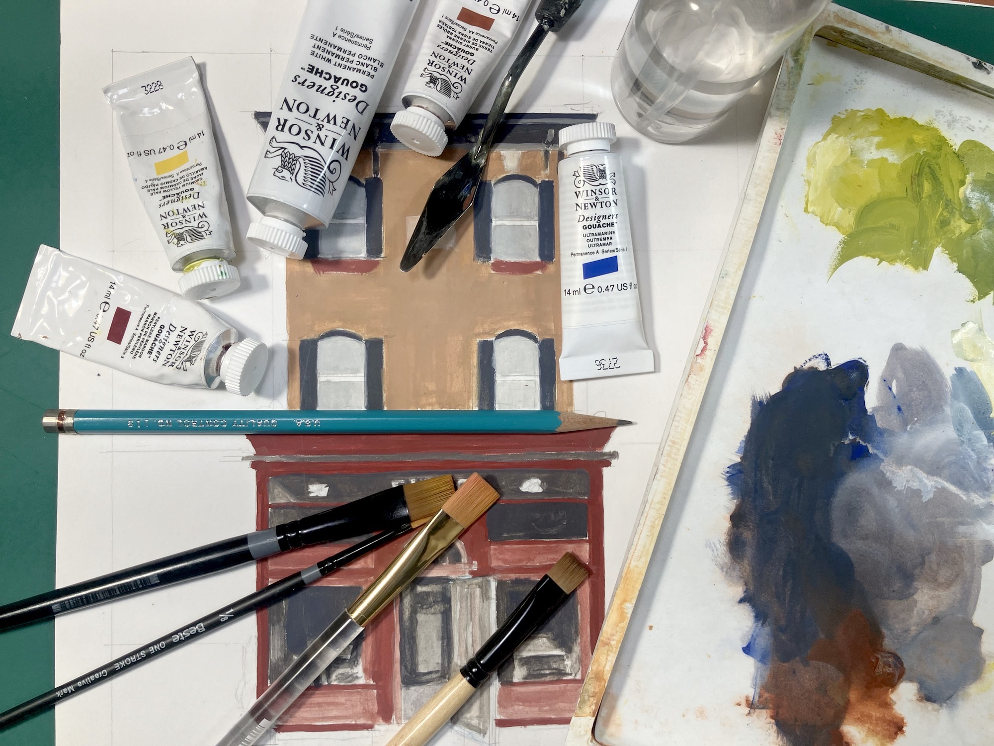 Painting Architecture and Urban Scenes with Gouache, Wallingford, PA Community Arts Center, 12 weeks, 3/12 – 6/4/2025